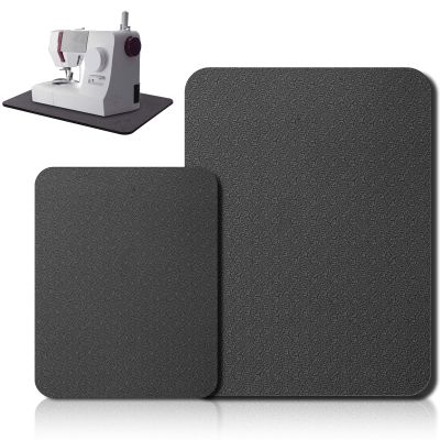 2 Pcs Sewing Machine Muffling Mat Pedal Sewing Mat Reduce Vibrations Noise No Slip Machine Accessories for Quilting(15" X 20" and 11" X 14",Black)