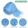 M METERXITY Faux Fur Fabric Precut Strips, 59x4 Inch Plush Faux Fur Fabric Square Fluffy Fuzzy Craft Fur for DIY Crafts/Christmas/Halloween Gnome Beard/Cosplay [Sky Blue] view 2
