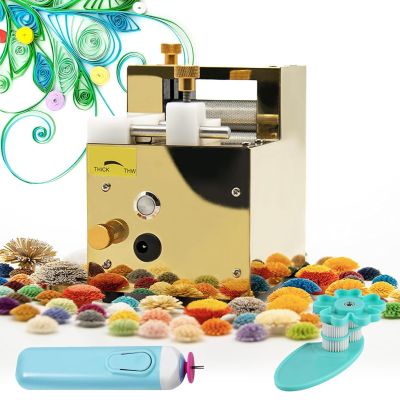 Automatic Tassel Cutting Machine for Paper Quilling, Electric Paper Cutter Tool, 350r/m Speed, 5mm-22mm Range, kit with Quilling Paper Volume Pen&Roller Quilted Tool