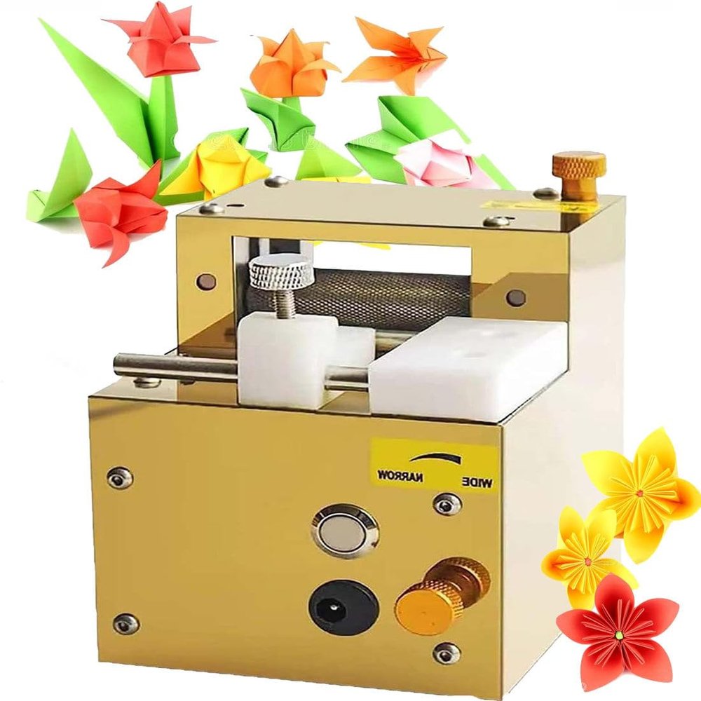 DIY Quilling Tassel Cutting Maker, Electric Paper Quilling Machine, Paper Flower Machine Tassel Depth and Width, Handmade Color Paper (Gold)