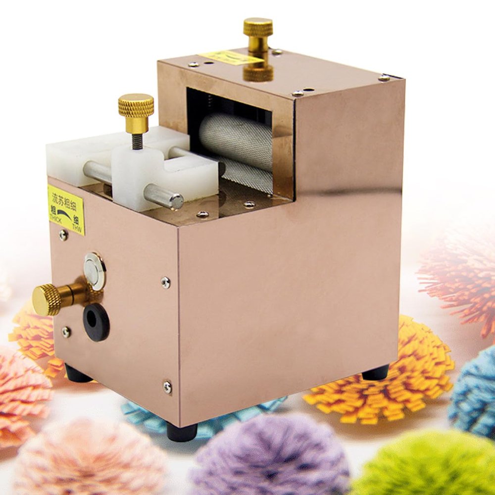 DIY Electric Paper Quilling Machine, Fringer Cutting Machine, Paper Art Tassel Rolling Tool,Rechargeable DIY Quilling Tassel Cutting Machine (Rosegold)