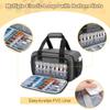 Case Organizer for up to 216 Markers, Large Bag With Carrying Handle, Holder (Length up to 5.1"), Aluminum Foil Liner Easy Cleaning, Patented Design (Grey) view 3