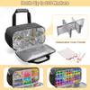 Case Organizer for up to 216 Markers, Large Bag With Carrying Handle, Holder (Length up to 5.1"), Aluminum Foil Liner Easy Cleaning, Patented Design (Grey) view 4