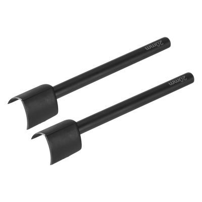 uxcell 2pcs V-Shaped Leather Punch, 20mm, Leather Cutter, Belt End Cutter, Carbon Steel V Shape Punch Tool for Crafting Strap Belt, Wallet and Bag