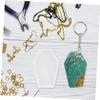 JEWEDECO 6pcs Coffin Charms Mold for Keychain Pendants Lightweight Crafting Molds for Jewelry Making Decorative Projects Parent Creativity view 4