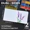 Funto Watercolor Journal 2-Pack, 3.9x3.9, 44 Pages Each,Cold-Pressed 100% Cotton, Pearlescent PU Leather Brown Hard Cover, Art Supplies for Watercolor view 2