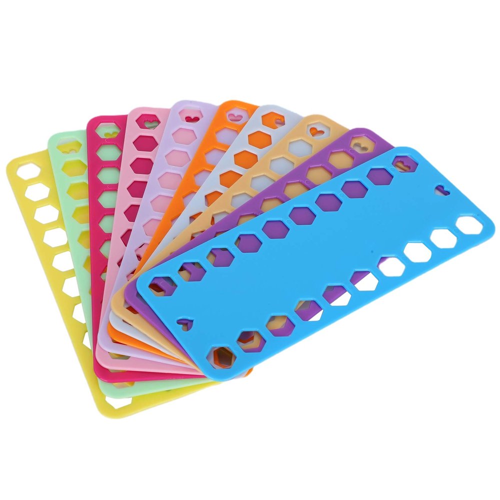 20 Pieces Cross Stitch Thread Organizer Embroidery Plastic Winding Board + 1 Piece Digital Sign
