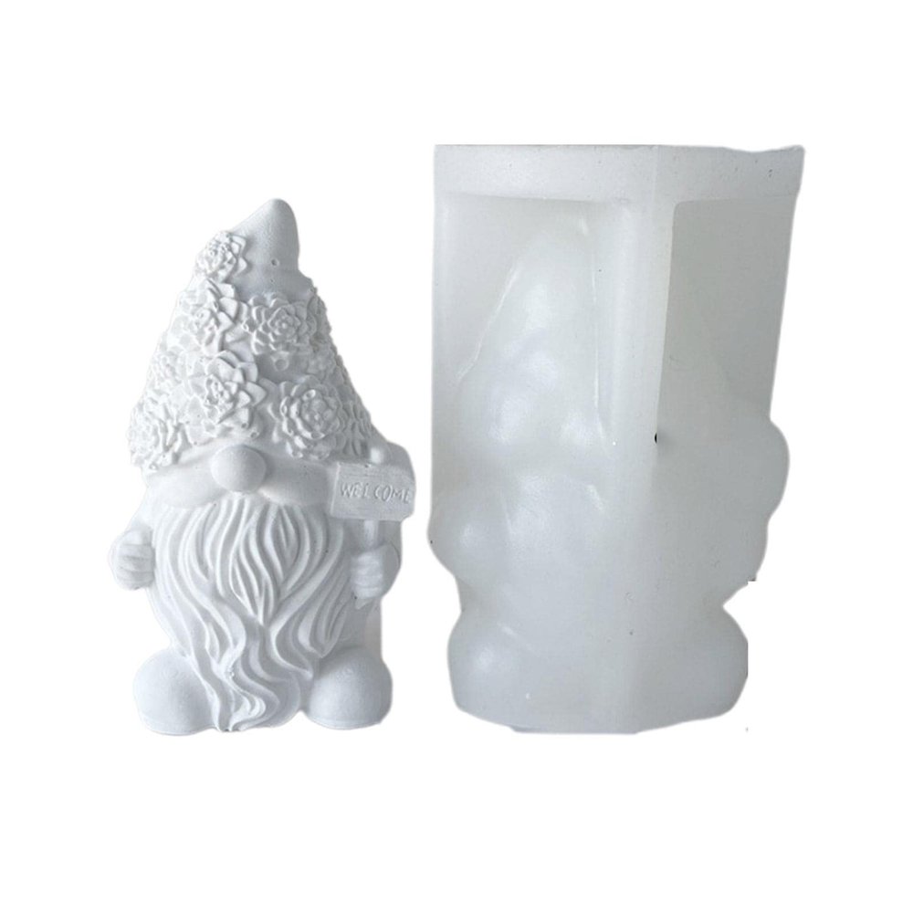 BOGEEL Silicone Mold Gnome Mold 3D Gnome Mold Epoxy Dwarf Plaster Mold for Soap Gnome Resin Molds Christmas Home Decorations