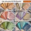 Uamtucev 96 Sheets Textured Scrapbook Paper and Mesh Fabric Assorted Set,6 Pack Mixed Special Paper for Scrapbooking Planner view 2