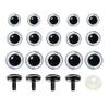 BESTCYC 1Box(120pcs)14mm/16mm/18mm 3D Plastic Safety Eyes Transparent Craft Crochet Doll Eyes with Washers for DIY Making or Repair of Amigurumi Stuffed Animals,Dolls, Crochets Supplies view 1