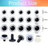 BESTCYC 1Box(120pcs)14mm/16mm/18mm 3D Plastic Safety Eyes Transparent Craft Crochet Doll Eyes with Washers for DIY Making or Repair of Amigurumi Stuffed Animals,Dolls, Crochets Supplies view 2