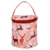 PATIKIL Crochet Bag, Small Mini Yarn Storage Organizer Knitting Accessories and Supplies Skein Ball Case Holder for Crocheting, Deer Patterned Orange view 1