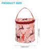 PATIKIL Crochet Bag, Small Mini Yarn Storage Organizer Knitting Accessories and Supplies Skein Ball Case Holder for Crocheting, Deer Patterned Orange view 2