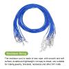 MECCANIXITY 10pcs 24 Inch Waxed Necklace Cord, Bulk Necklace String with Clasp 2mm Waxed Leather Cord Rope for Jewelry Making DIY Bracelet Pendant,Dark Blue view 3