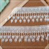 WATDEE Width 8.5cm Tassel Water-Soluble Embroidery Lace Lace Accessories Decorative DIY Materials Clothing Skirt Curtain Accessories 5 Yards(Black) view 3