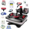 AKEYDIY 5 in 1 Heat Press Machine for T Shirts, 12x15 Swing Away Sublimation Heat Transfer Machine, GeniusPress Shirt Press Machine, Digital Tshirt Press Combo for Hat|Cap|Mug|Plate|Bag|Mouse Pads view 1