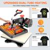 AKEYDIY 5 in 1 Heat Press Machine for T Shirts, 12x15 Swing Away Sublimation Heat Transfer Machine, GeniusPress Shirt Press Machine, Digital Tshirt Press Combo for Hat|Cap|Mug|Plate|Bag|Mouse Pads view 4