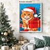 QZOTRXI DIY Christmas Diamond Painting Kits, Christmas Cat Gifts Diamond Art Kits for Adults, 5D Diamond Painting Kits,Round Full Drill Diamond Art Crafts for Home Wall Decor 16x20 Inch view 3
