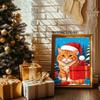 QZOTRXI DIY Christmas Diamond Painting Kits, Christmas Cat Gifts Diamond Art Kits for Adults, 5D Diamond Painting Kits,Round Full Drill Diamond Art Crafts for Home Wall Decor 16x20 Inch view 4