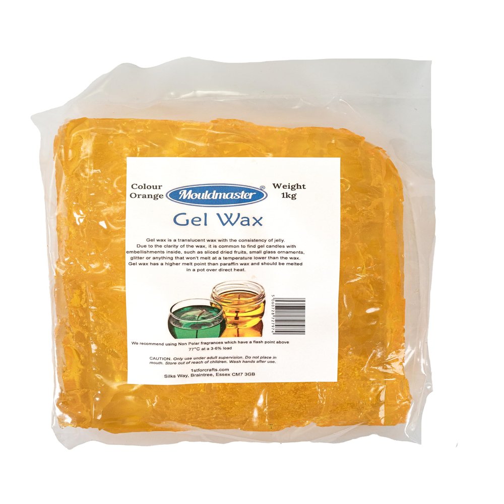 Mould Master Mouldmaster 1 Kg Candle Making Gel Wax, 1kg, Orange