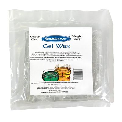 Mouldmaster 250 g Candle Making Gel Wax, 250g, Clear