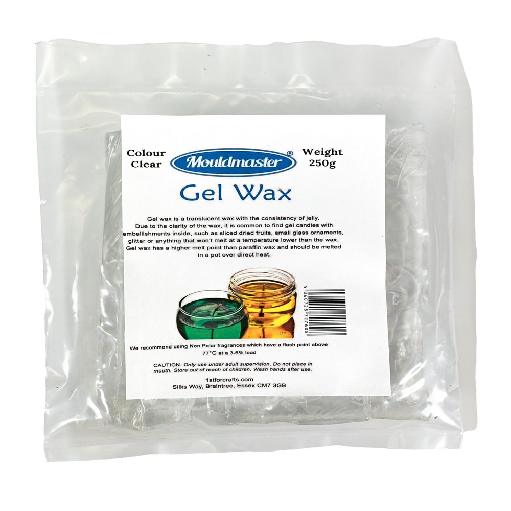 Mouldmaster 250 g Candle Making Gel Wax, 250g, Clear