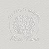 Custom Meditation Embosser - Path to Harmony with Personalized Name - 1-5/8" Round Embosser, Mindfulness Embosser, Harmony Embosser, Spiritual Embosser, Wellness Embosser, Zen, Tranquility Embosser view 1