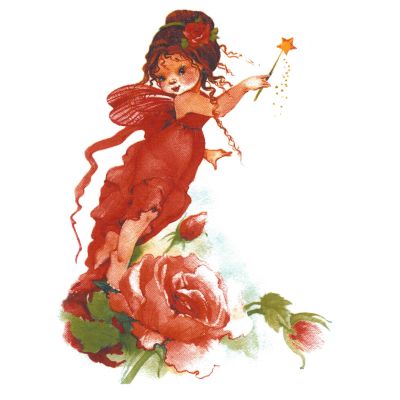 Fairy Rose Petal Overglaze Waterslide Ceramic Decals (2 Inch (8 Decals))