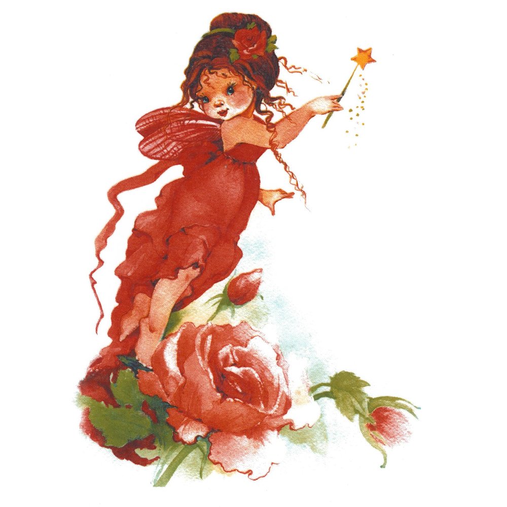 Fairy Rose Petal Overglaze Waterslide Ceramic Decals (2 Inch (8 Decals))