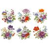 Flowers Wildflowers Bouquets Overglaze Ceramic Decals 2 Inch (6 Decals) view 1