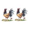 Cockerel Rooster Overglaze Ceramic Decals 2.75 Inch (4 Decals) view 1