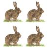 Rabbit Forest Overglaze Waterslide Ceramic Decals 4 Inch (2 Decals) view 1