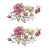 Pink White Rose Spray Overglaze Ceramic Decals 2.5 Inch (4 Decals) view 3