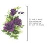 Purple Rose Spray Flower Overglaze Ceramic Decals 5 Inch (2 Decals) view 2