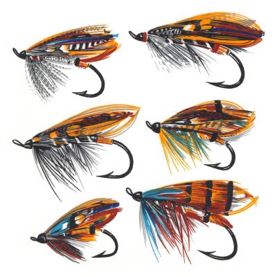 Fishing Lures Overglaze Waterslide Ceramic Decals 1.5 Inch (24 Decals)