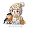 DoxQcs DIY Dot Diamond Ornaments for Adults, Christmas Diamond Art Painting Home Decoration Desktop Ornaments for Home Office Decor (Double-Sided Pattern Single-Sided Diamond)-#16-Snowman view 3