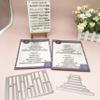 Alinacutle 4Pc Stripe Clear Stamps Matching 1Pc Stripe Banner Die &1PC Sentiments Clear Stamp with Frame Tag Die Cut, Stripe Stamps,Paper Craft Metal Die-Cuts for Handmade Card Scrapbooking Cutting view 1
