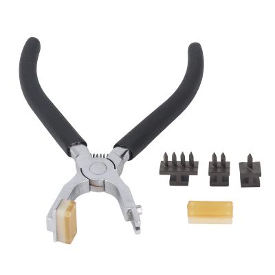 FLEXMAN Silent Leather Hole Punch Plier, One Handed Leather Hole Punch Tool with Double Lever Structure for Leather, Belts, Plastic, Rubber, Fabric, Cardboard, Saddles
