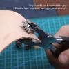 FLEXMAN Silent Leather Hole Punch Plier, One Handed Leather Hole Punch Tool with Double Lever Structure for Leather, Belts, Plastic, Rubber, Fabric, Cardboard, Saddles view 3