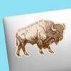 Yellowstone National Park Buffalo Bumper Sticker, Cute Wyoming Bison Decal for Hydroflask, Cool YNP Souvenir view 2