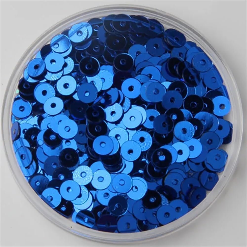 10g/20g/50g Flat Round Loose Sequin Sequin Suitable for Sewing Craft DIY Costume Accessory(Blue,3mm 10g)