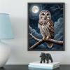 QAZWSX Owl Diamond Art Kits for Adults, Owl DIY 5D Round Full Drill Diamond Painting, Animals Gem Art Kits for Home Wall Decor, Bird Diamond Dots Kit 12x16 Inch view 3