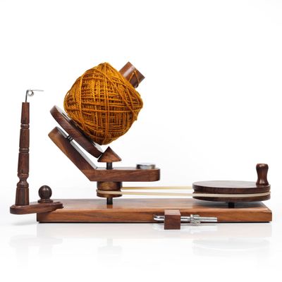 Mars Exports - Wooden Yarn Winder for Knitting and Crocheting, Wooden Yarn Swift Hand Operated Large Yarn Ball Winder, Heavy Duty Yarn Winder (ONLY Winder Rosewood)