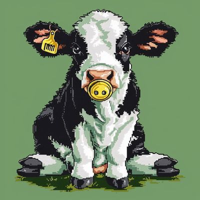 Cute Little Dairy Cow with Pacifier DIY 5D Diamond Paint Kits for Adults Round Full Drill Diamond Art Painting Easy for Beginner Gems Cross Stitch Mosaic Craft for Home Decor 16x16inch(4)