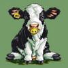 Cute Little Dairy Cow with Pacifier DIY 5D Diamond Paint Kits for Adults Round Full Drill Diamond Art Painting Easy for Beginner Gems Cross Stitch Mosaic Craft for Home Decor 16x16inch(4) view 1
