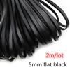 Heoaaoeh 2 Meters Flat Leather Cord for Jewelry, 5mm Flat Genuine Leather Cord Braiding String for for DIY Crafts, Tassel, Leather Shoe Lace view 2