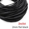 Heoaaoeh 2 Meters Flat Leather Cord for Jewelry, 2mm Flat Genuine Leather Cord Braiding String for for DIY Crafts, Tassel, Leather Shoe Lace view 2