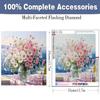 Zythron Flowers Diamond Art Kits for Adults, Flower Diamond Painting Kits for Beginners, Pink Daisy vase DIY 5D Gem Art,Diamond Art for Adults for Gift Home Decor 14x14 inch view 2
