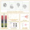 BEUNITONE 4 Set Skull Embroidery kit for Beginners Flower Starter Kits Halloween Skull with Flowers DIY Needlepoint Kit for Adults with Instruction Rose Skull Handmade Embroidery Kits for Gifts view 2