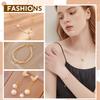 250Pcs 6mm 18K Gold Filled Spacer Beads for Jewelry Making, Smooth Round Beads for Bracelet, Seamless Ball Beads Brass Loose Beads Metal Beads for DIY Summer Hawaii Layered Necklace Bracelet Making view 3